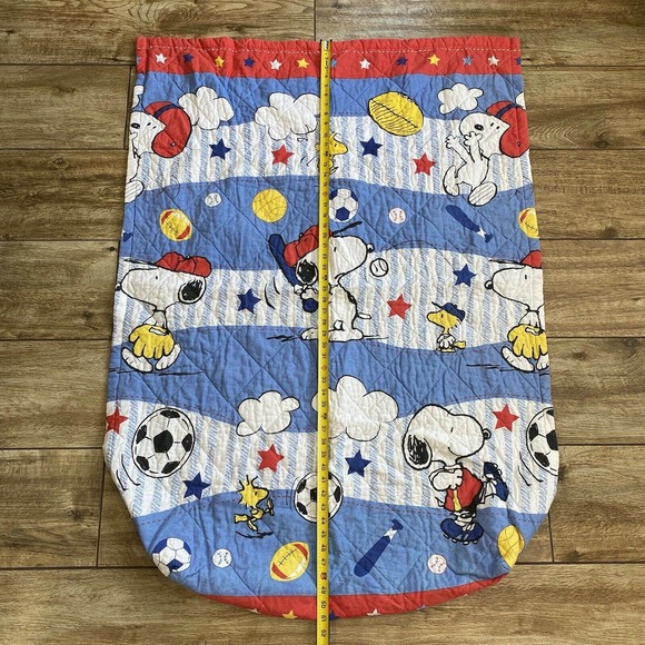 Vintage Peanuts Gang Baby Snoopy Sports Baby/Toddler Crib Blanket - Picture 6 of 8
